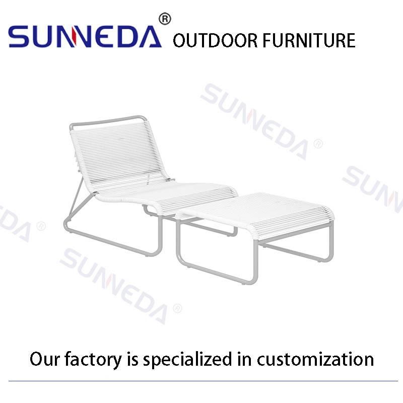 Hotel Outdoor Garden Patio White Modern Daybed Furniture