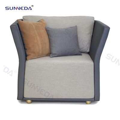 Double Color Design Outdoor Leisure Single Couch with Waterproof Fabric
