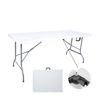 White Cheap 6FT Plastic Resin Folding BBQ Grill Camping Table