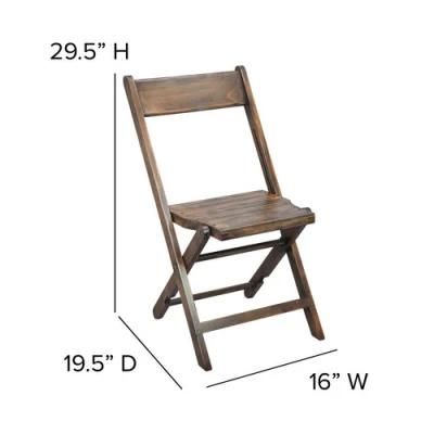 Beechwood Frame Slatted Wood Folding Chair