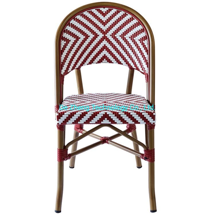 Cheap Outdoor Wicker Furniture Patio French Bistro Pier Harbor Restaurant Rattan Chair