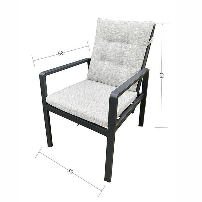 Kraft Paper Package Black Table 8 Seater Outdoor Dining Set
