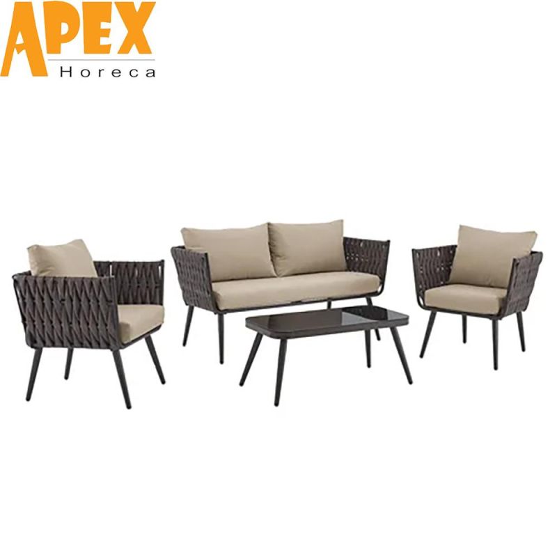 Luxury Home Furniture Set Outdoor High-Quality Elegant Aluminum Frame Sofa