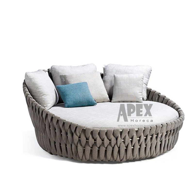 Outdoor Garden Patio Hot Sale Home Sunlounger Balcony Rattan Sunbed