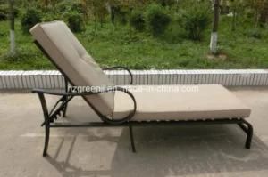 Power Coating Aluminium Chaise Lounger Outdoor Sunbed Furniture