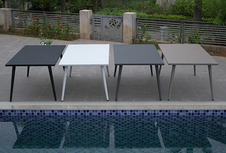 Easy Maintenance 6 Seater Restaurant Outdoor Terrace Furniture Aluminum