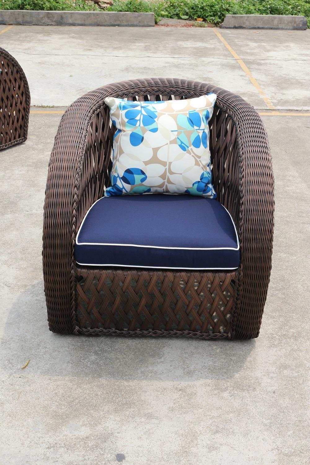 Modern Simple Outdoor Garden Hotel Cafe Coffee Table Restaurant Furniture Rattan Table & Chair Set