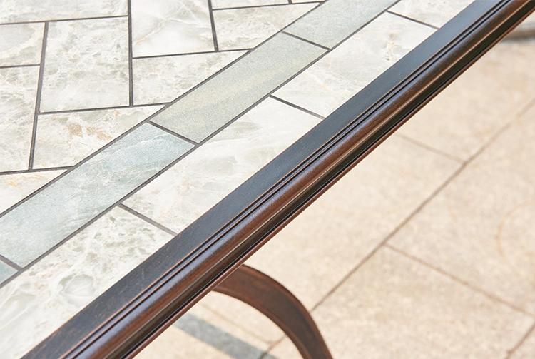 Classic Outdoor Design Furniture Garden Metal Dining Set for Cafe Shop