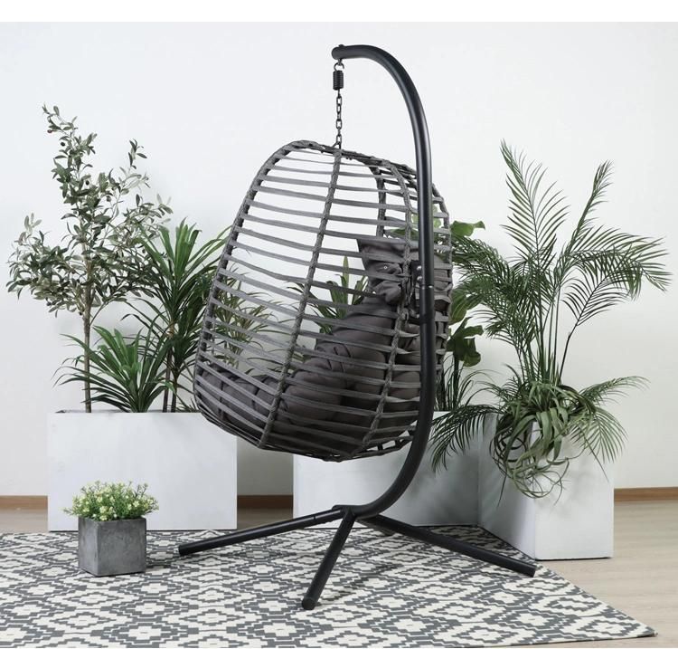 Foshan Rotary OEM Patio Swing Wicker Hanging Egg Outdoor Rope Chair Hot Sale