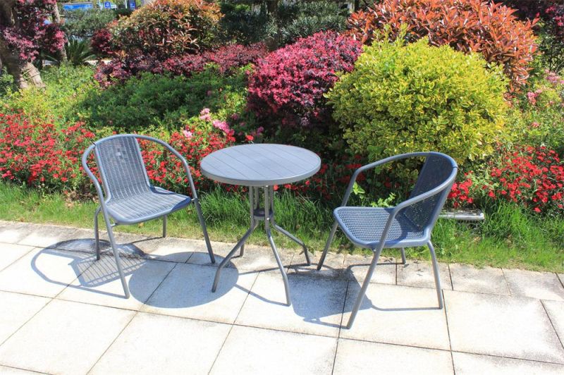 Plastic-Steel Rattan-Look Hot Sale Stackable Bistro Table
