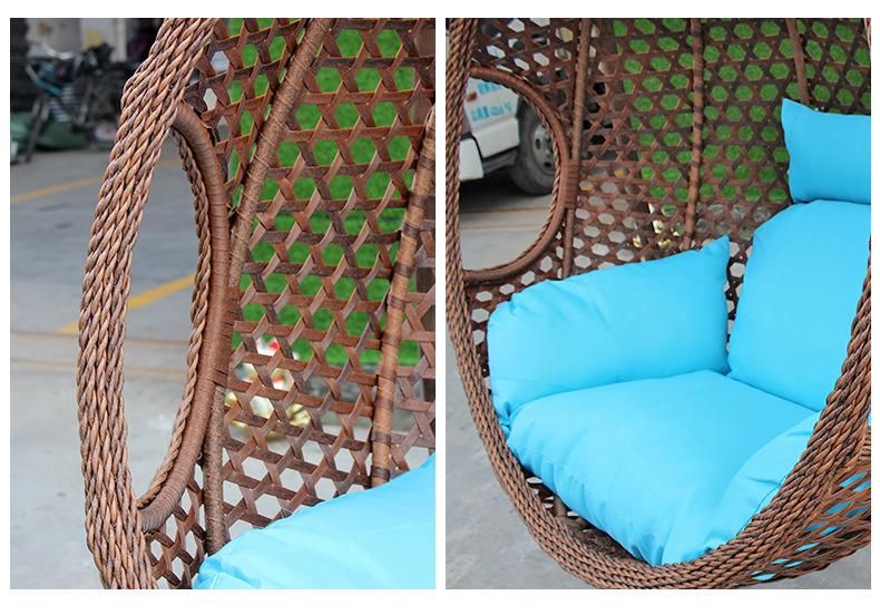Fashion Lounge Design Hanging Outdoor PE Rattan Bird′ S Nest Swing Chair