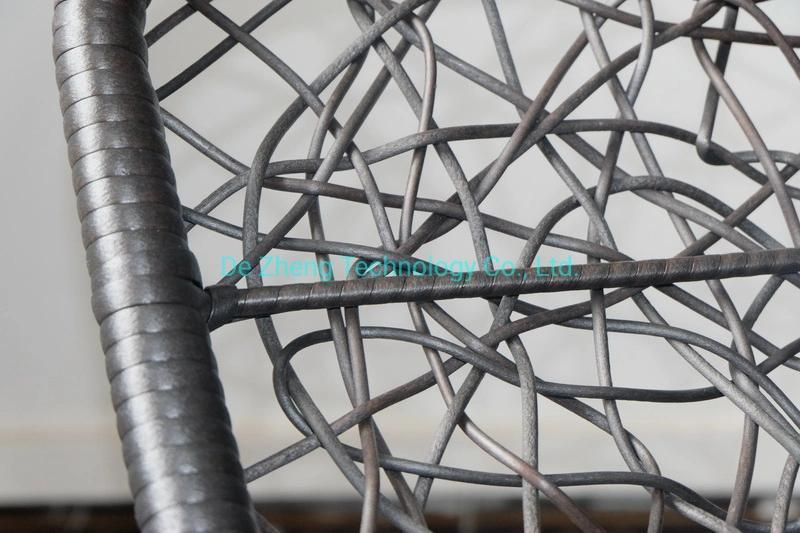 Balcony Outdoor Furniture Metal Frame Wicker Patio Hanging Chair Pear Shape Outdoor Rattan Swing Chair