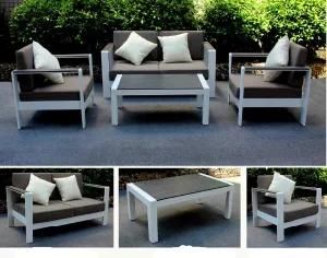 King Patio Leisure New Design High Quality Metal Frame Sofa Lounge Hotel Beach Pool Side Outdoor Sofa Rattan Sofa with Table