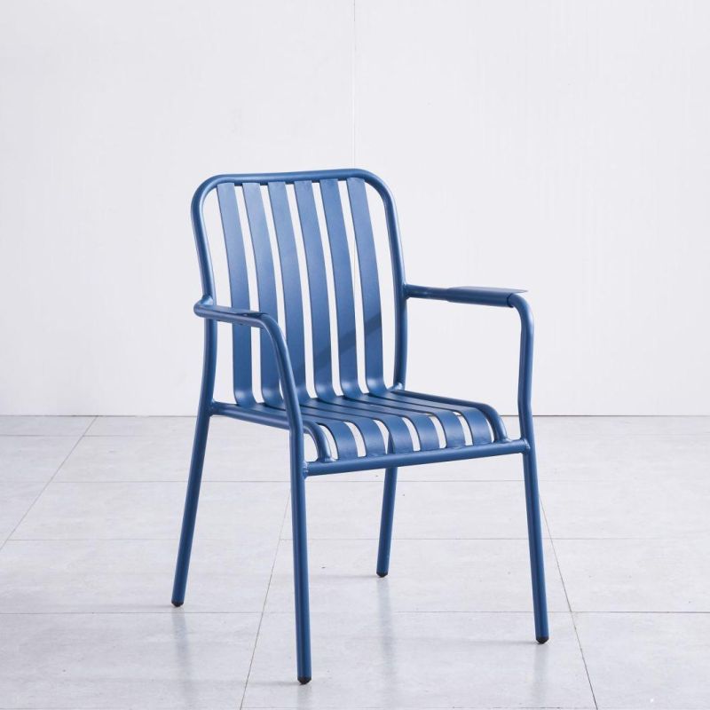 Simple Design Colorful Modern Industrial Aluminum Bar Chair Set