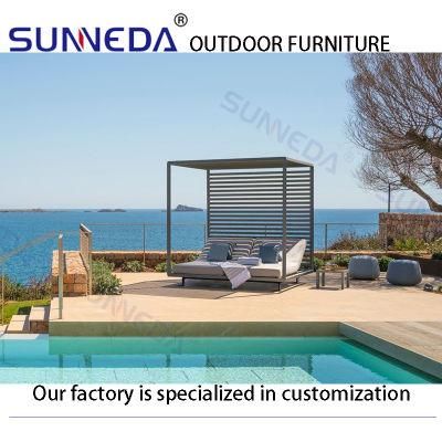 Hotel Presentable Patio Outdoor Aluminum Frame Leisure Chaise Lounge