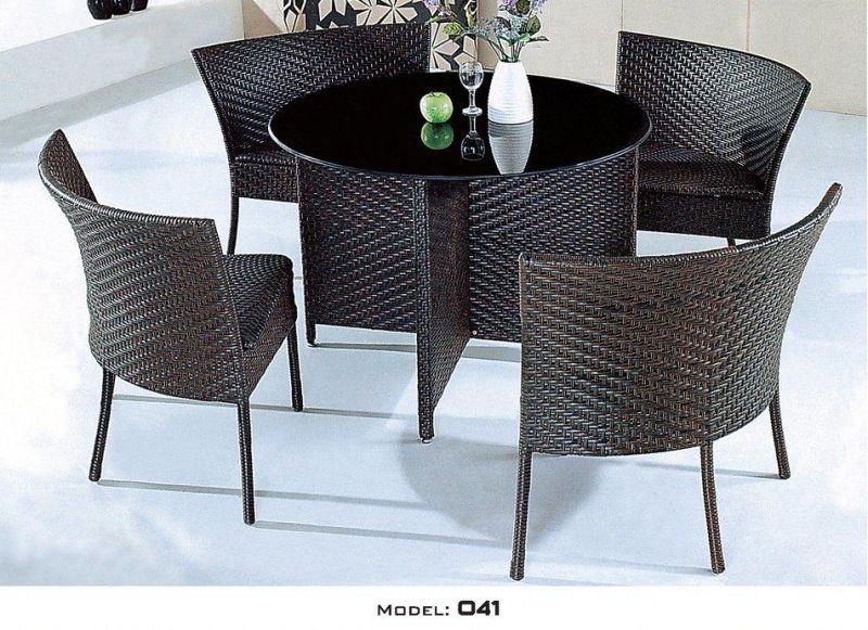 Wholesale Garden Furniture Sets PE Rattan Desk Table Chair Sets