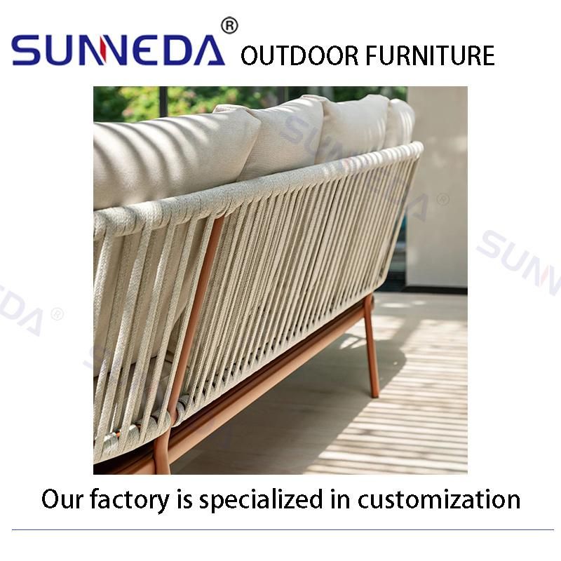 Modern Style Sofa Set Aluminum Round Tube Frame with Rope