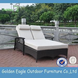 Hot Sale Outdoor Rattan Double Lounger Chair /Sunbed (L0095)