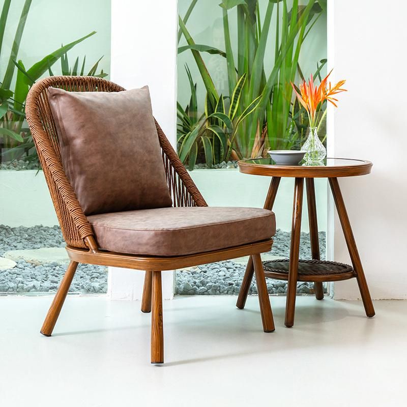 Outdoor Wicker Furniture Set Patio Weaving Rattan Chair with Cushion
