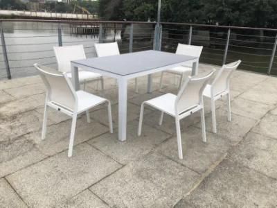 Metal Room OEM Patio Square Table Outdoor Dining Furniture Sets