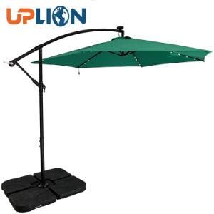 10 FT Restaurant Courtyard Outdoor Parasol Umbrella Patio Solar LED Light Garden Umbrella