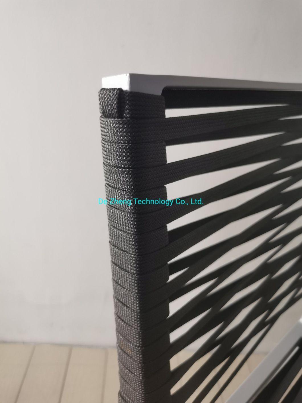 Outdoor Furniture Aluminum Frame Plastic Rattan Stackable Dining Chair for Cafe Use