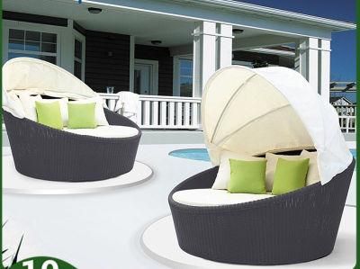 Outdoor Beach Pool Garden Furniture PE Rattan Sunbed Disassemble Daybed