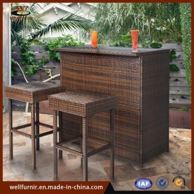 Wicker Bar Set Patio Outdoor Backyard Rattan Garden Furniture