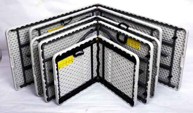 Latest New 6FT Folding in Half Table with Cheapest Automatic Locker with safety Lock SGS Testing En581 in Good Quality and Durable Selling Hotest in Supermarket