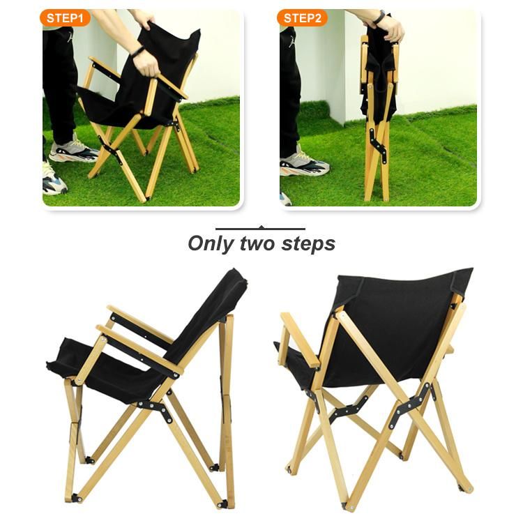 New Camping Wood Chair with Armest