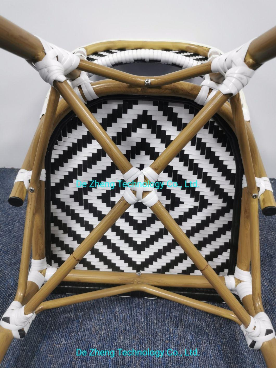 Garden Furniture Balcony Bistro Chair Restaurant PE Rattan Chair Outdoor Dining Chair