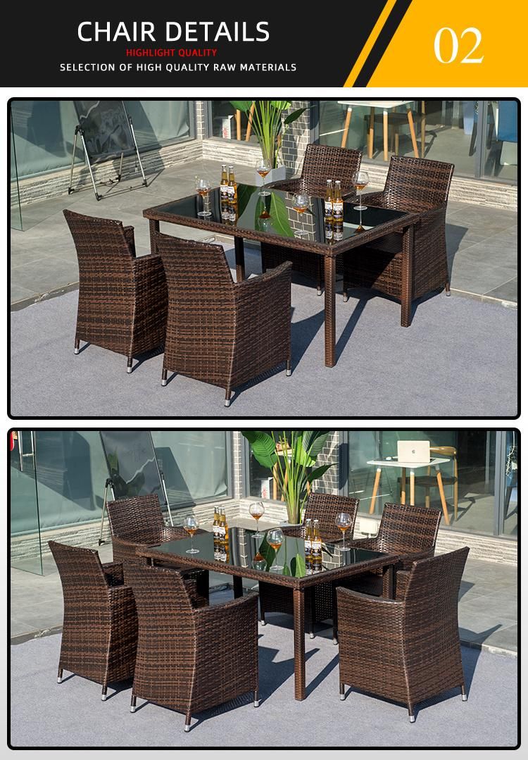 Outdoor Set Rattan Bistro Chair and Coffee Table