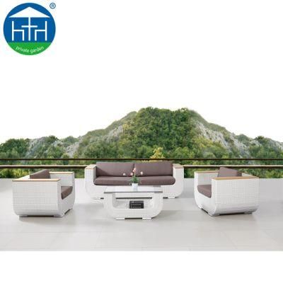 PE Rattan Garden Wicker Furniture Sofa Set Patio Leisure Hotel Sofa Furniture