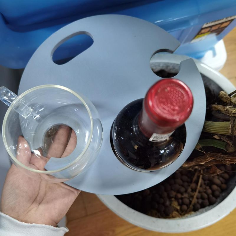 Portable Beach Table Wine Glass Rack Holder for Sand Grass