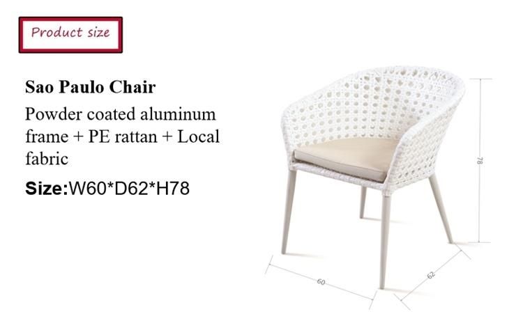 New Model Outdoor Furniture Bistro Synthetic Woven Rattan Wicker Cafe Chair