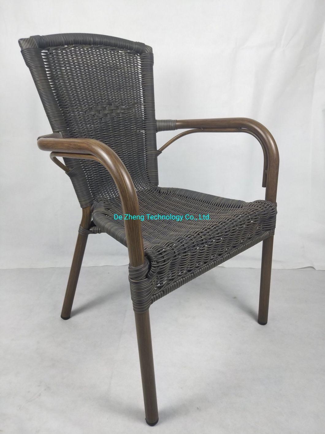 Outdoor Garden High Back Queen PE Rattan Queen Chair Restaurant Furniture for Bistro Cafe Use