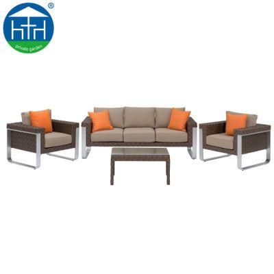 Elegant European Outdoor Furniture Design Rattan Sofa Set Furniture