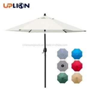 Uplion Garden Furniture Patio Outdoor Table Market Umbrella with Push Button Tilt/Crank, 6 Ribs