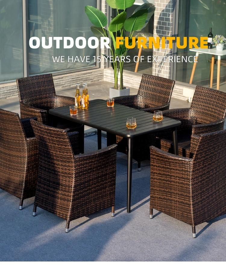 Outdoor Garden Rattan Patio Dining Table and Chair