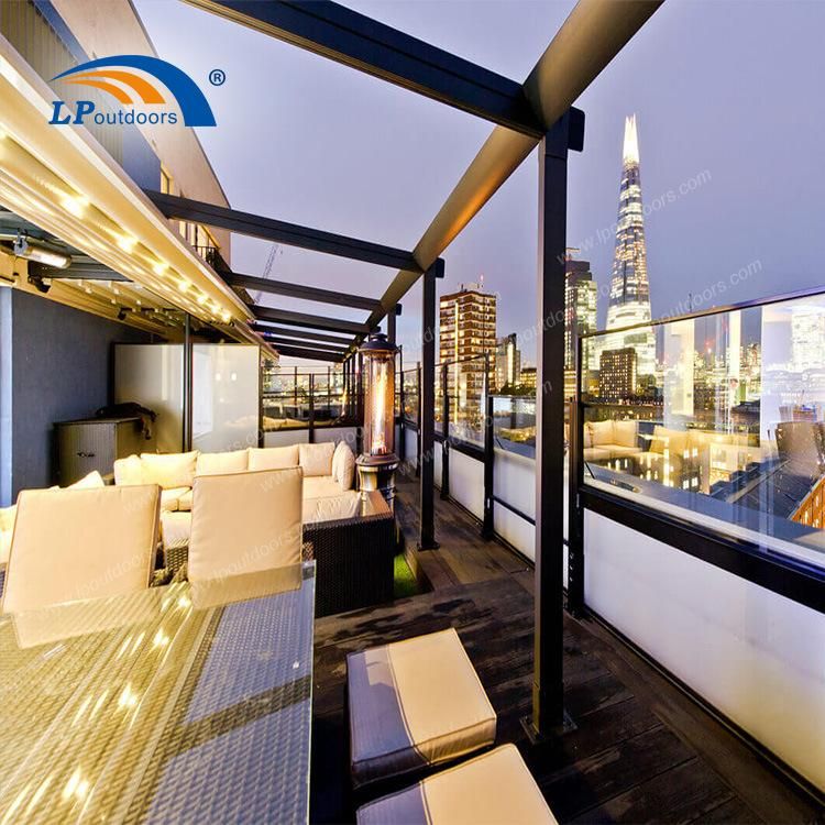Balcony Retractable Automatic Pergola Leisure Home Stay Private Space Structure Canopy