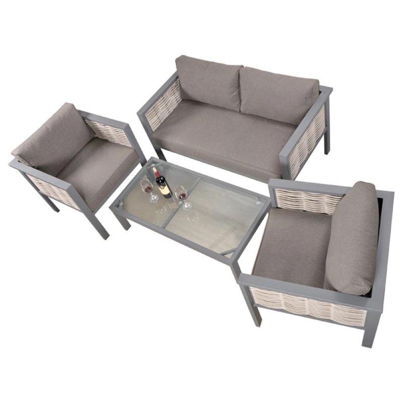 Modern Simple Style 4 Piece Outdoor Garden Sofa Set Wholesale