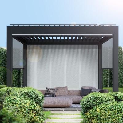 Outdoor Automatic Aluminium Alloy Motorized Louvered Pergola for Leisure