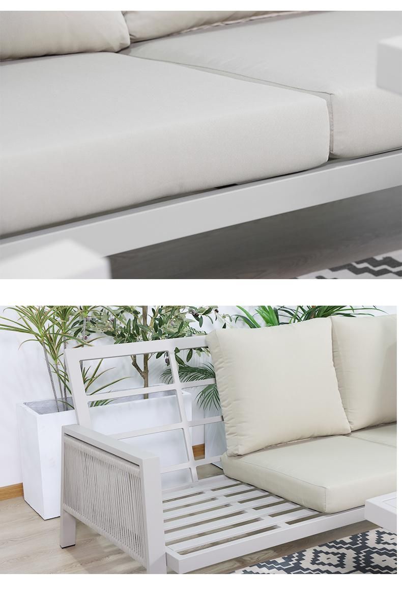 Combination Aluminium+ Rope Darwin or OEM Sectionals on Sale Modular Outdoor Sofa