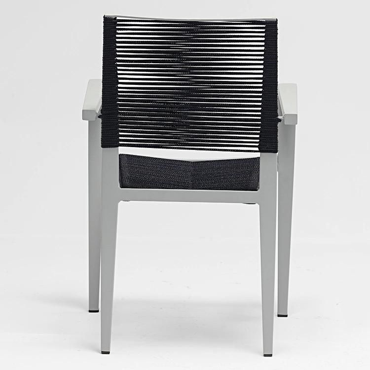 Unique Toscana Black Garden Nordic Dining Outdoor Chairs Stackable Pool Furniture