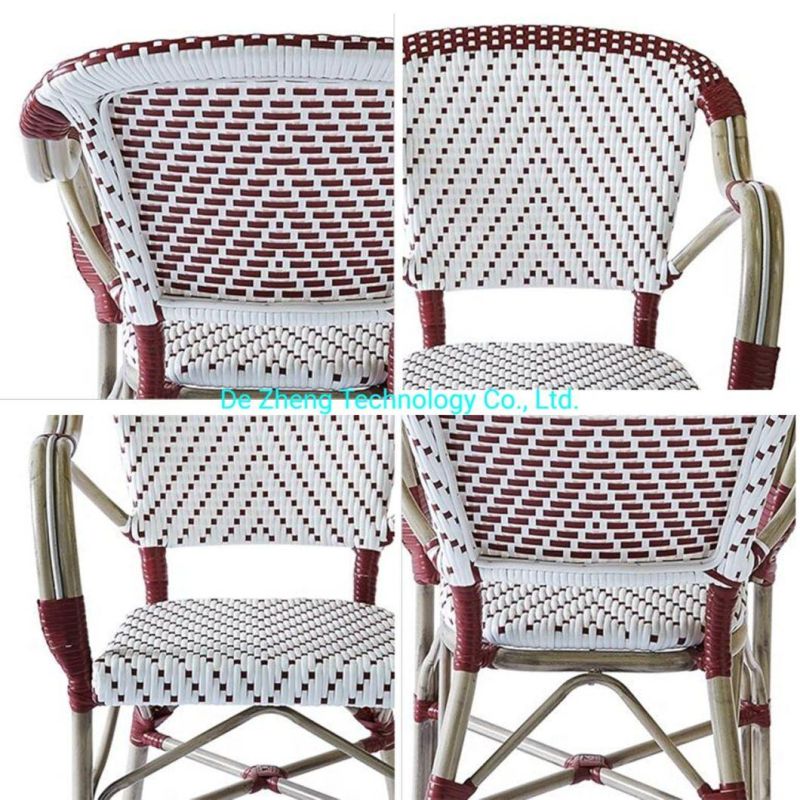 Hot Sale Bohemia North Style Outdoor PE Rattan Wicker Paris Cafe Leisure Garden Furniture