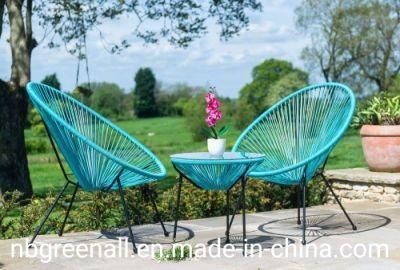 All-Weather Patio Conversation Bistro Set, Modern Indoor and Outdoor Patio Furniture Set with Glass Top Table for Backyard