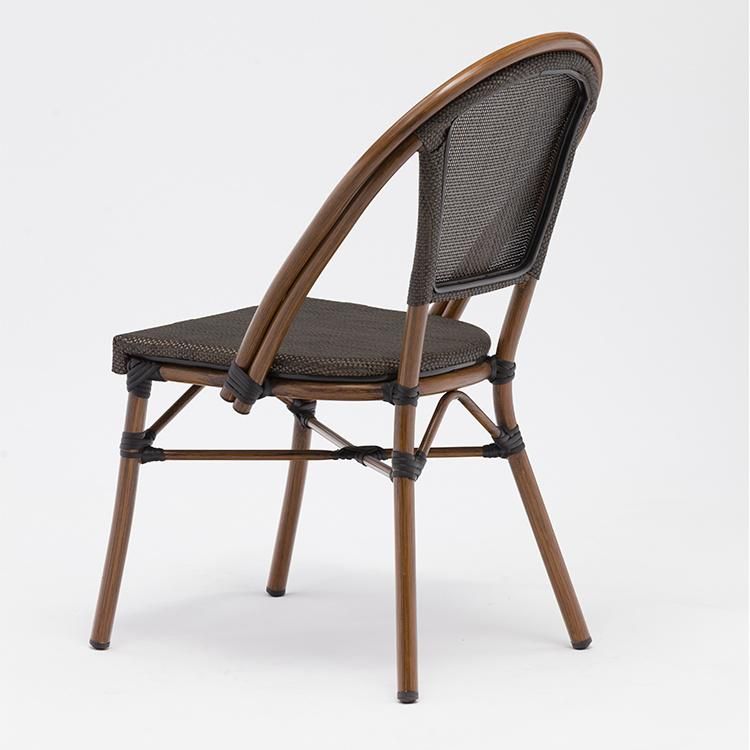 Popular Mesh Black Outdoor Stackable Chairs for Restaurant