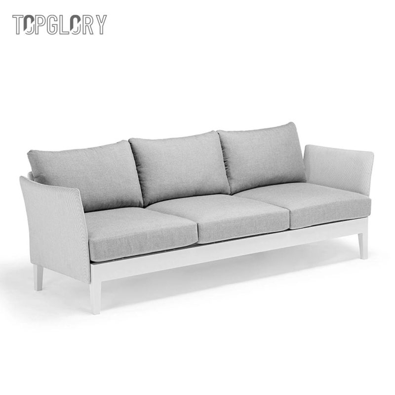 Wholesale Rattan/Wicker Outdoor Club Modern Leisure Patio Garden Furniture Sofa Set with Aluminum Frame Woven Rope Round