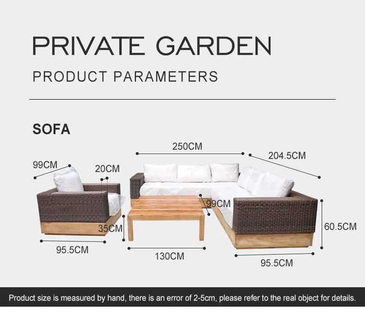 Best Quality Corner Rattan Garden Furniture Wicker Outdoor Sofa Patio Set Supplier