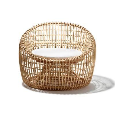 Outdoor Aluminum PE Rattan Nest Shape Sofa Lounge Chair